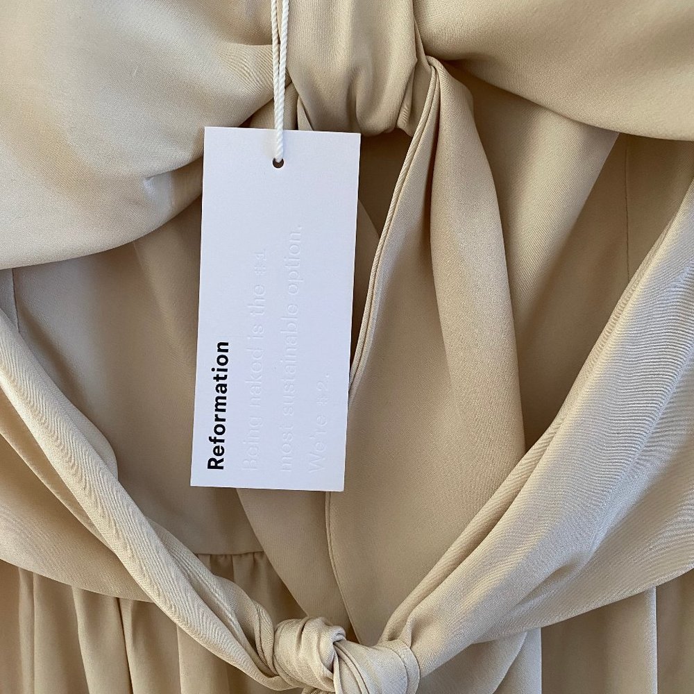 Reformation Carrara Silk Wedding Dress - Picture 3 of 12